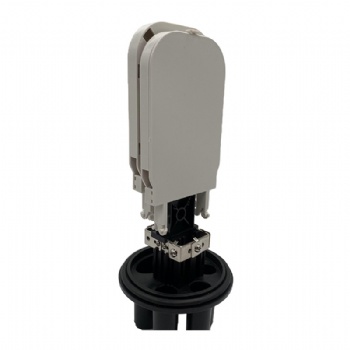 Optical cable connection box-cap type-heat-shrinkable seal-1 in 3 out-48 cores (2 cassettes of 24F) + (no valve device) + hoops (2 24F core discs) + (no valve device) + hoop