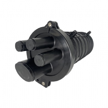 Optical cable connection box-cap type-heat-shrinkable seal-1 in 3 out-48 cores (2 cassettes of 24F) + (no valve device) + hoops (2 24F core discs) + (no valve device) + hoop